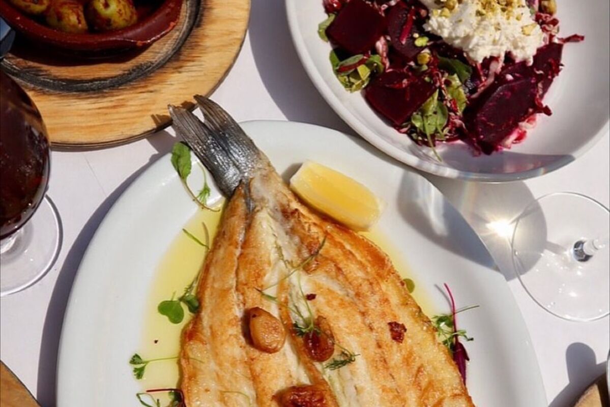 The Branzino fish dish at Manchego restaurant