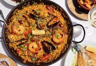 paella dish at Manchego restaurant